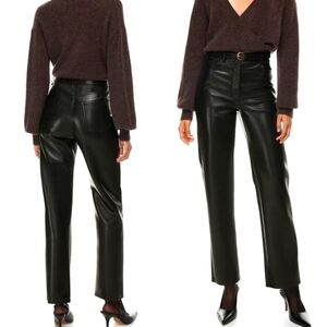 Aritzia Wilfred The Melina Super High-Rise Straight Leg Faux Leather Pants